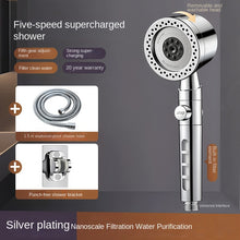 Upgraded shower showerhead with enhanced pressure and a handheld filter nozzle for showering and bathing