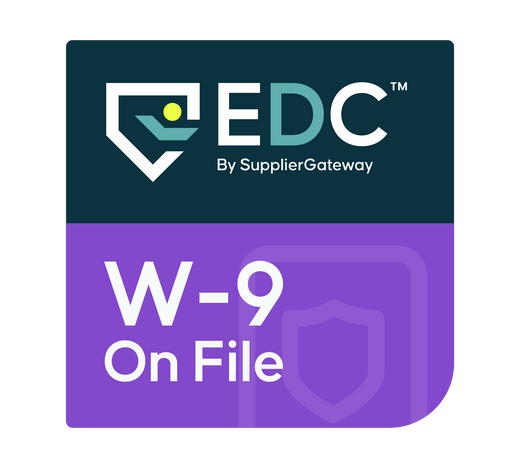 SupplierGateway EDC: W-9 on file